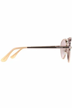 Sunglasses*Guess Aviator Shiny Rose Bordeaux Mirror GF0350 Gold