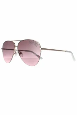 Sunglasses*Guess Aviator Shiny Rose Bordeaux Gradient GF6126 Gold