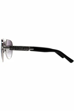 Sunglasses*Guess Aviator Black Grey Gradient GF0287 Silver