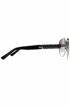 Sunglasses*Guess Aviator Black Grey Gradient GF0287 Silver