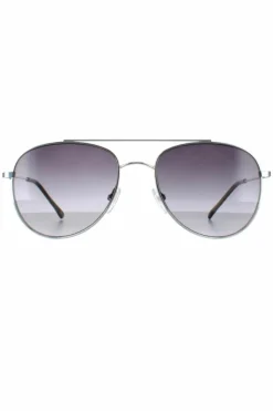 Sunglasses*CALVIN KLEIN Aviator Grey Gradient CK20120S Silver