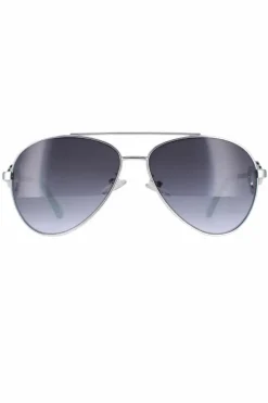 Sunglasses*Guess Aviator Grey Gradient GF0365 Silver