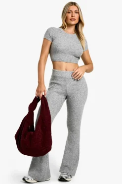 Jumpers|Jumpers & Cardigans*boohoo Back Detail Super Soft Jumper grey marl