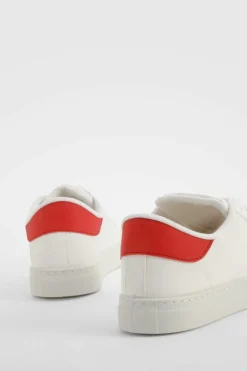 Trainers*boohoo Back Panel Basic Flat Trainers red