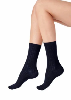Tights & Socks|Tights & Socks*Pretty Polly Bamboo Textured Design Socks 2 Pair Pack - Navy