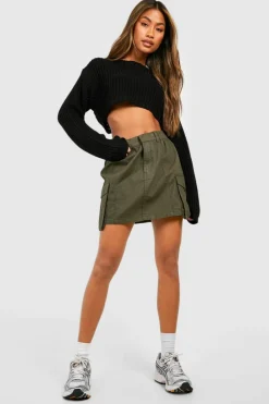 Jumpers|Jumpers & Cardigans*boohoo Basic Crew Neck Crop Jumper black