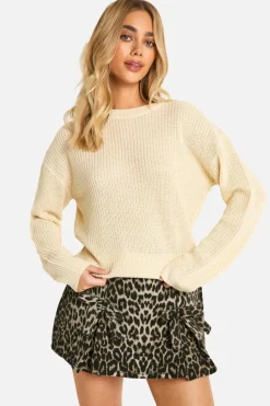 Jumpers|Jumpers & Cardigans*boohoo Basic Crew Neck Jumper stone
