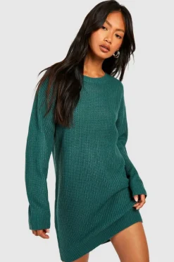 Jumper Dresses|Jumper Dresses*boohoo Basic Crew Neck Jumper Dress bottle