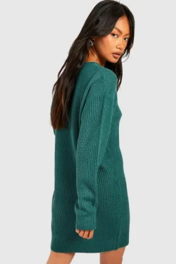 Jumper Dresses|Jumper Dresses*boohoo Basic Crew Neck Jumper Dress bottle