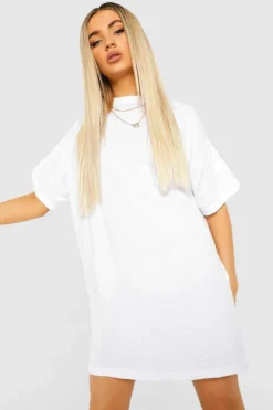 T-Shirt Dresses|Shirt Dresses*boohoo Basic Oversized T-shirt Dress white
