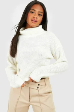 Jumpers|Jumpers & Cardigans*boohoo Basic Roll Neck Jumper cream