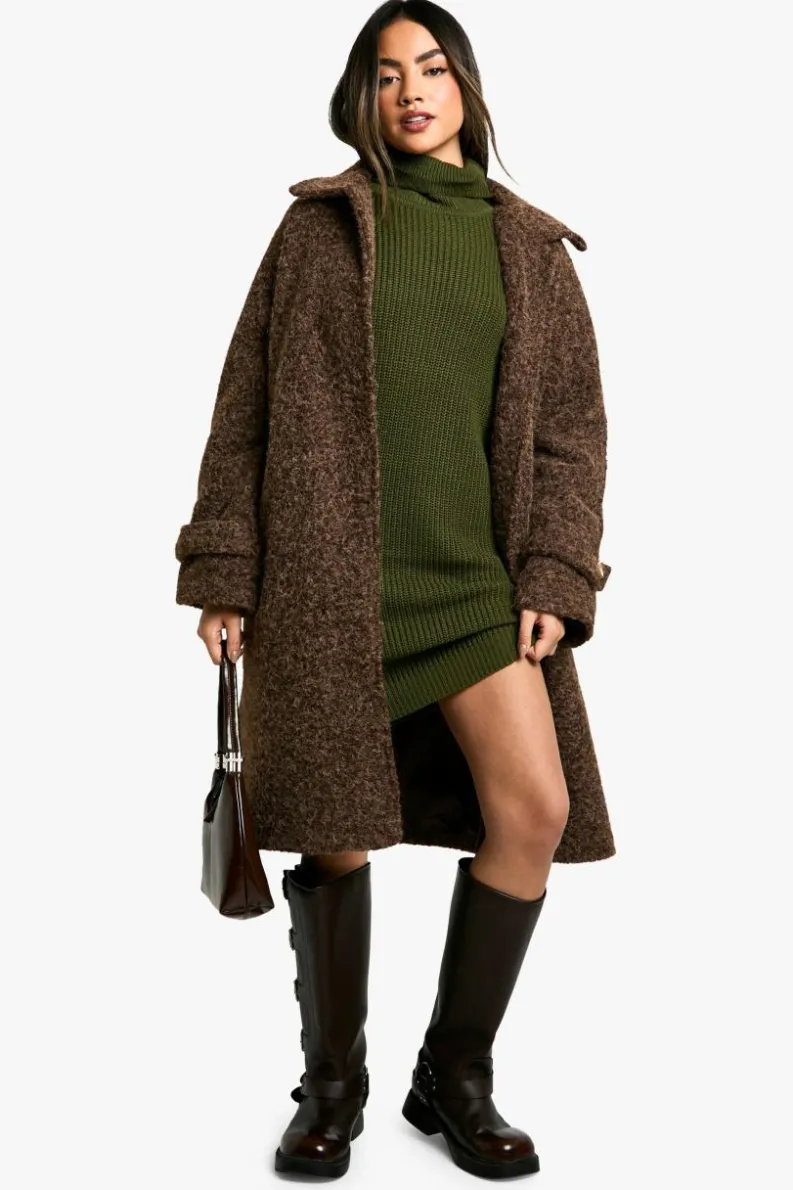 Jumper Dresses|Jumper Dresses*boohoo Basic Roll Neck Jumper Dress forest