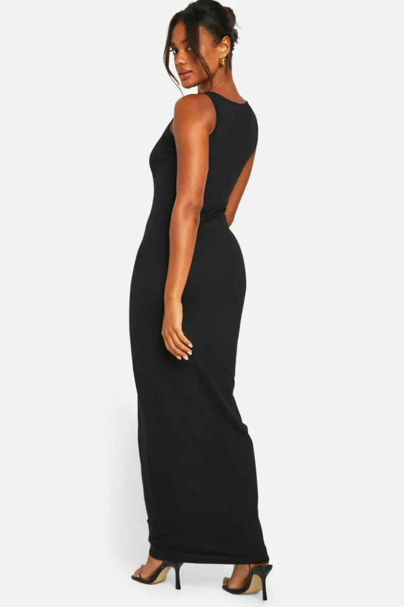 Bodycon Dresses*boohoo Basic Scoop Neck Maxi Dress black