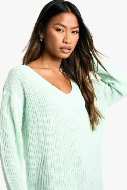 Jumpers|Jumpers & Cardigans*boohoo Basic V Neck Jumper mint