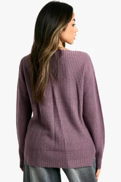 Jumpers*boohoo Basic V Neck Jumper purple