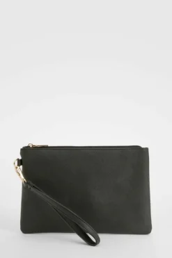 Handbags|Clutch Bags*boohoo Basic Zip Top Clutch Bag black
