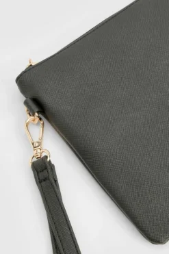 Handbags|Clutch Bags*boohoo Basic Zip Top Clutch Bag black