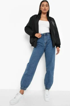 Up To 80% Off Winter Warmers|Boohoo Basics*boohoo Basics High Waisted Boyfriend Jogger Jeans mid blue