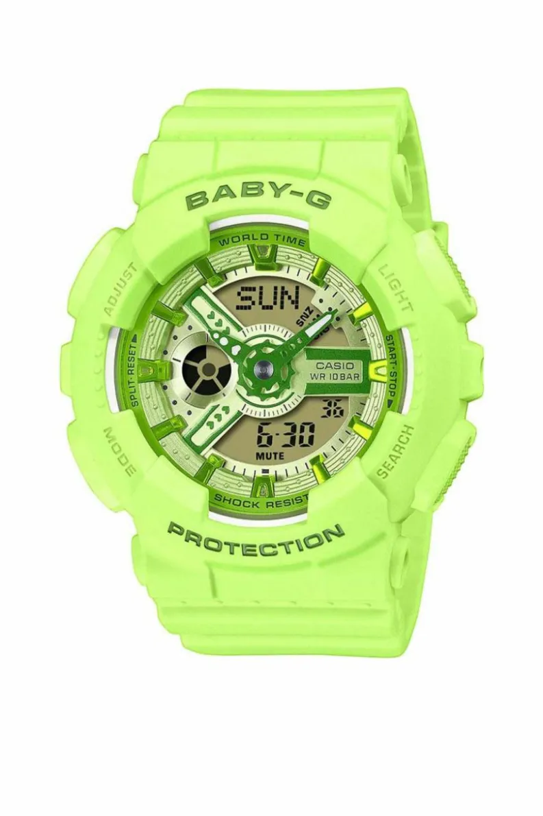 Watches*Casio BA-110YK-3AER Baby-G 43mm Quartz Watch Green