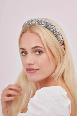 Hair Accessories*My Accessories London Beaded Headband Silver