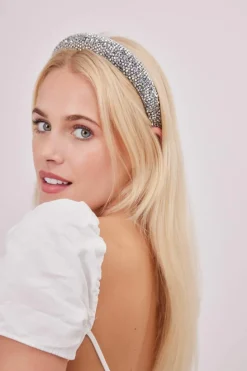 Hair Accessories*My Accessories London Beaded Headband Silver