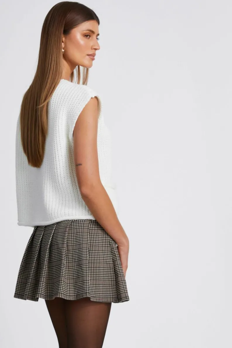 Cardigans*Quiz Knit Sleeveless Cardigan Beige