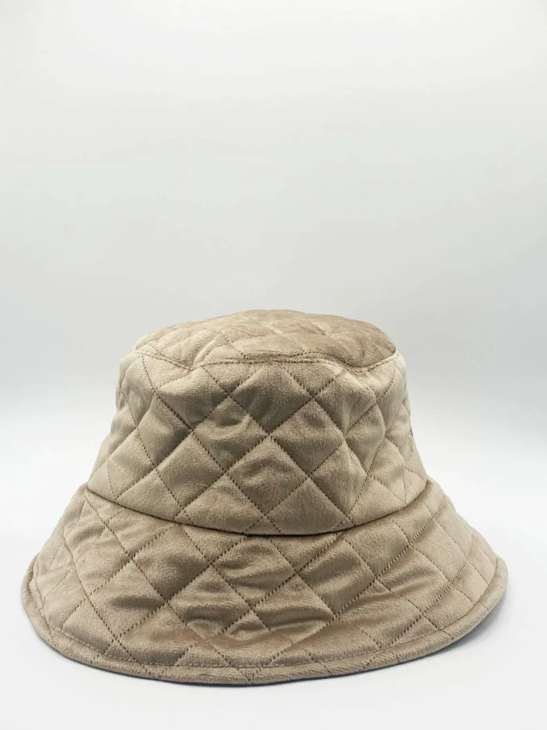 Hats & Gloves|Hats & Gloves*SVNX Quilted Bucket Hat Beige