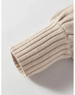 Cardigans*Azura Exchange Side Pockets Open Front Long Knitted Cardigan Beige