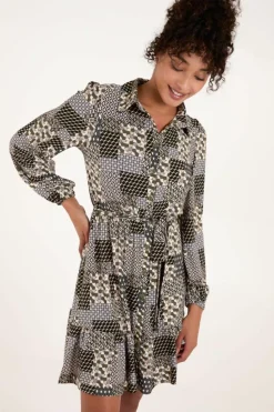 Shirt Dresses*Blue Vanilla Belted Mini Shirt Dress Khaki