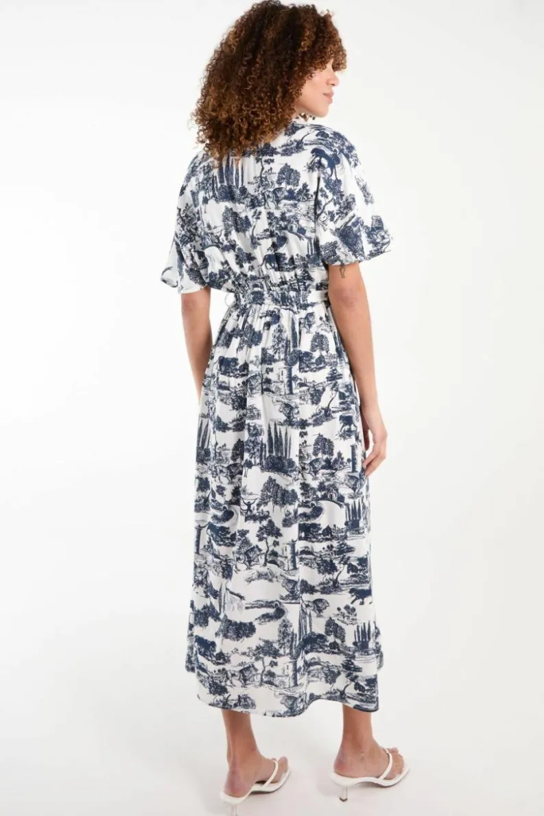 Shirt Dresses*Blue Vanilla Belted Shirt Dress Navy