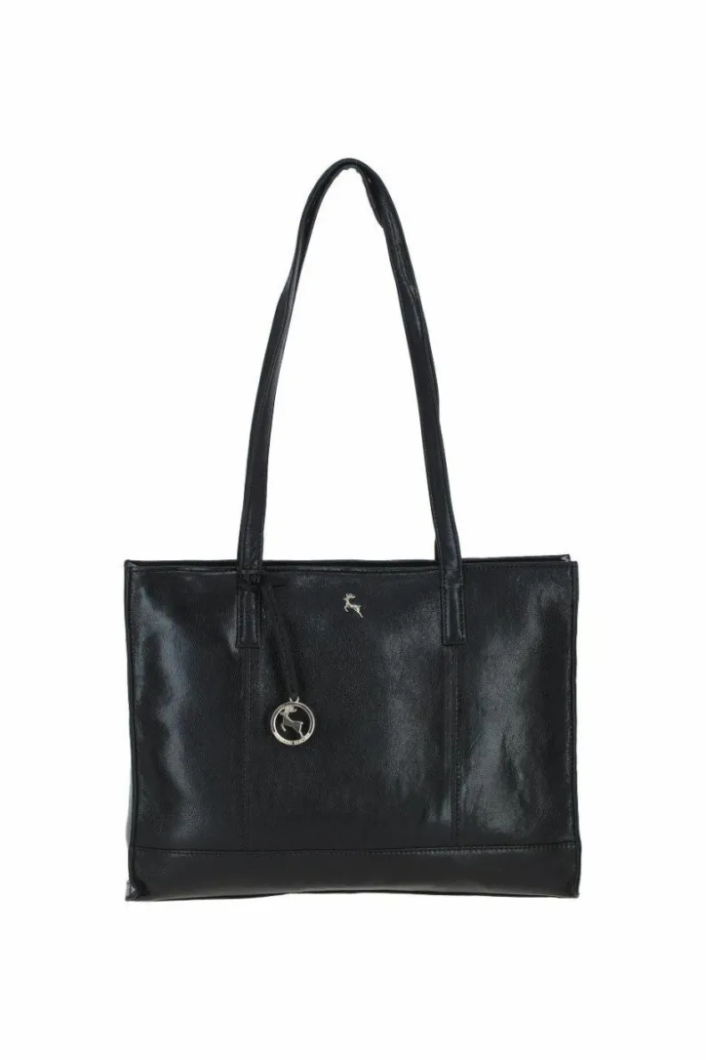 Shoulder Bags|Handbags*Ashwood Leather Beth' Exquisite Real Leather Tote Bag Black