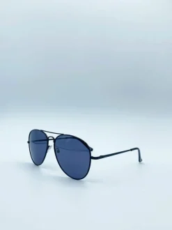 Sunglasses*SVNX Aviator with Lenses Black