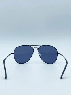 Sunglasses*SVNX Aviator with Lenses Black