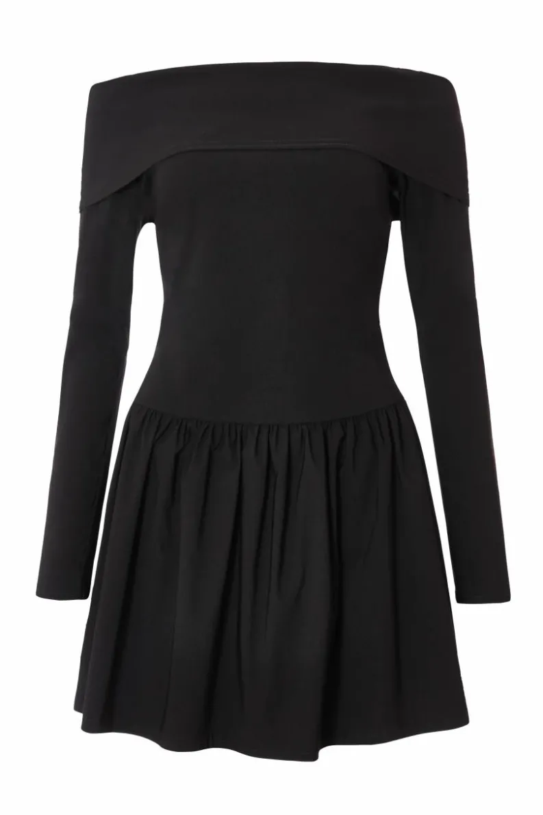 Skater Dresses*Quiz Bardot Skater Dress Black