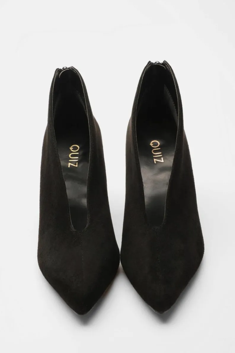 Heeled Boots|All Boots*Quiz Block Heel Shoes Boots Black