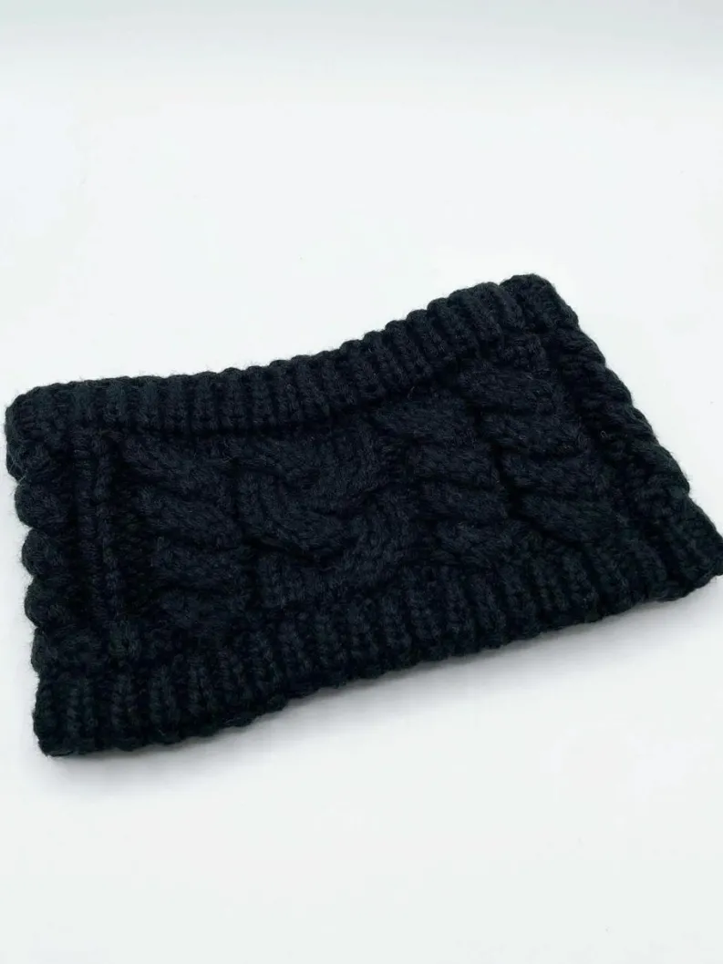 Hair Accessories*SVNX Cable Knitted Headband Black