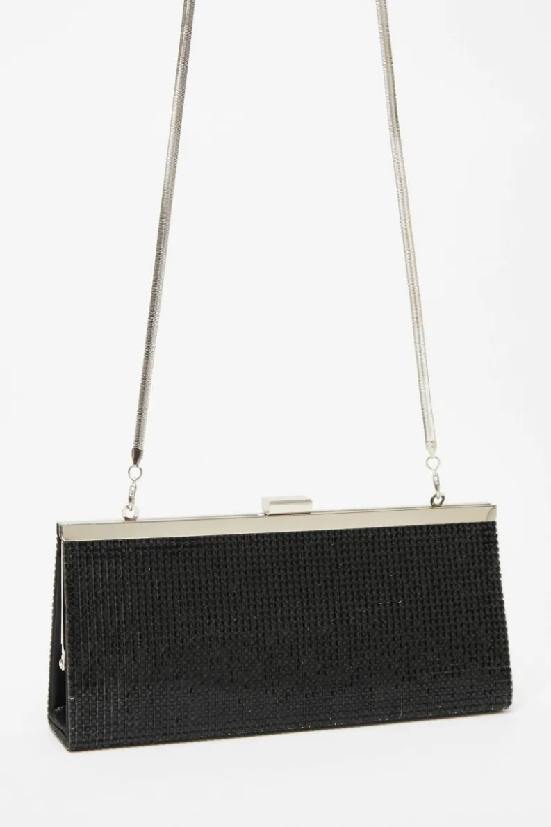 Handbags|Clutch Bags*Quiz Diamante Clutch Bag Black