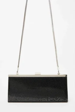 Handbags|Clutch Bags*Quiz Diamante Clutch Bag Black