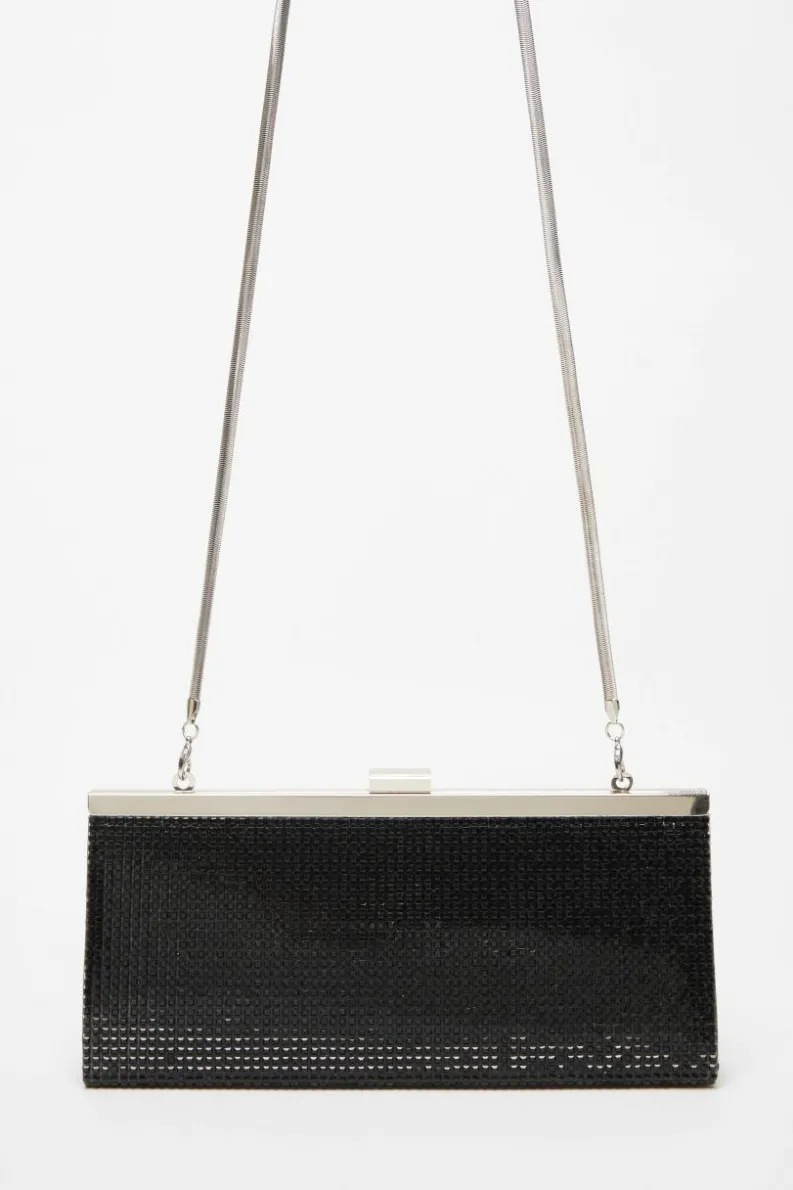 Handbags|Clutch Bags*Quiz Diamante Clutch Bag Black