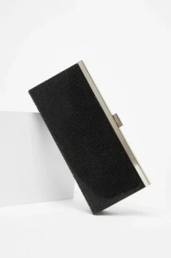 Handbags|Clutch Bags*Quiz Diamante Clutch Bag Black