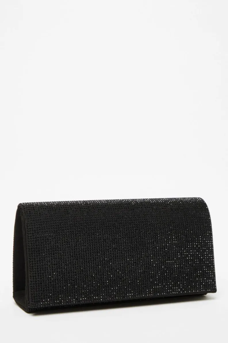 Handbags|Clutch Bags*Quiz Diamante Embellished Clutch Bag Black