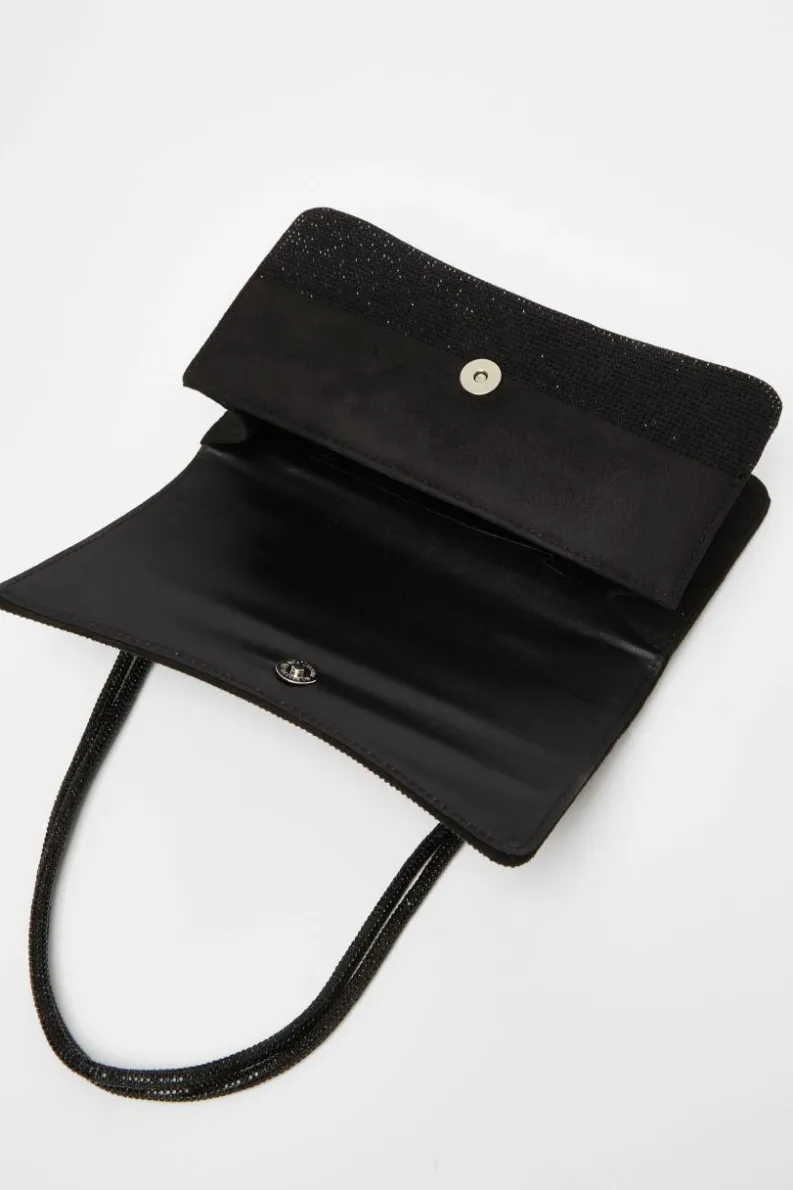 Shoulder Bags|Handbags*Quiz Diamante Shoulder Bag Black