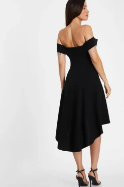 Midi Dresses*Quiz Dip Hem Midi Dress Black