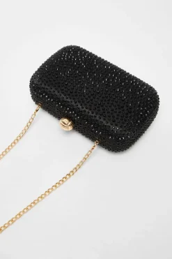 Handbags|Clutch Bags*Quiz Embellished Box Bag Black