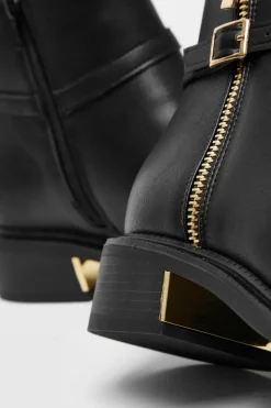 Ankle Boots*Quiz Faux Leather Ankle Boot Black