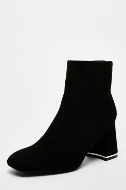 Ankle Boots*Quiz Faux Suede Ankle Boot Black