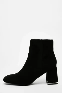 Ankle Boots*Quiz Faux Suede Ankle Boot Black