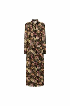 Shirt Dresses*Girls On Film Floral Shirt Dress Black