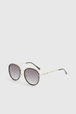 Sunglasses*boohoo Frame Round Sunglasses black