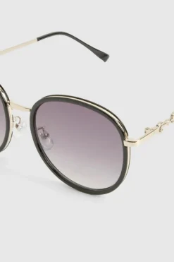 Sunglasses*boohoo Frame Round Sunglasses black